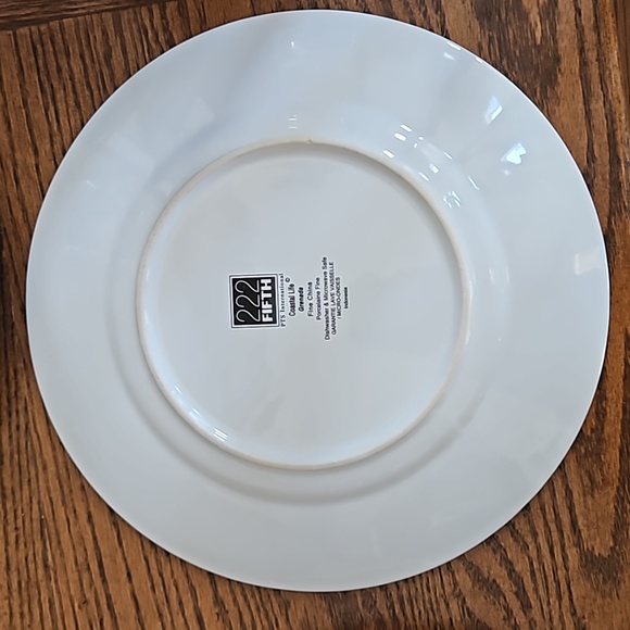 Set of 6 ~ 222 Fifth Coastal Living "Grenada" 11 Inch Dinner Plates - Picture 11 of 11